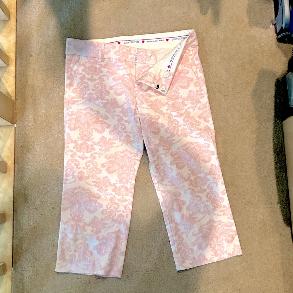 Juicy Couture Pink and White Patterned Kids Pants